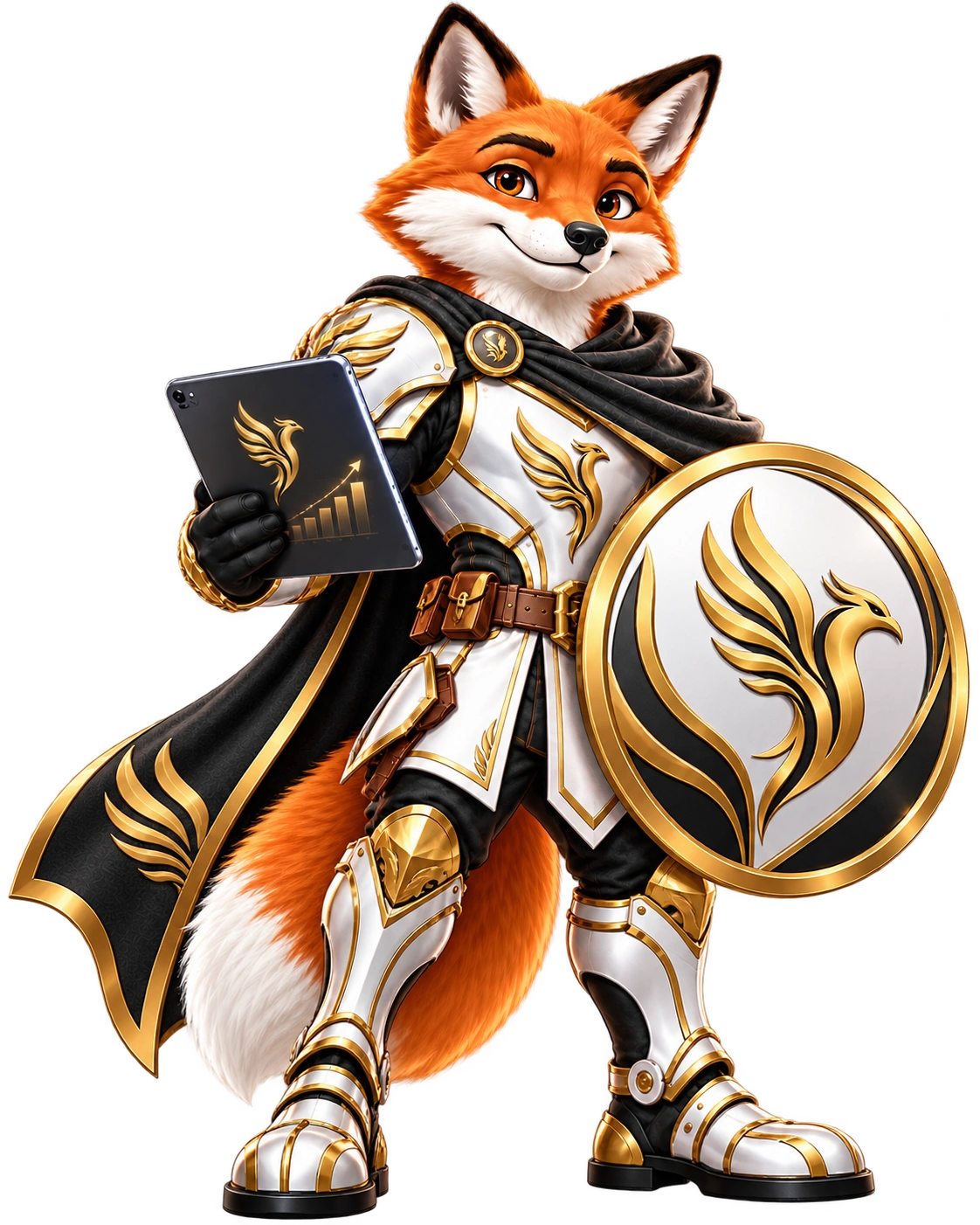 SAM, the Fawkes Digital Marketing fox mascot, representing website design and local SEO services in Cullman, Alabama